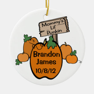 Mummy's Lil' Punkin Ceramic Tree Decoration
