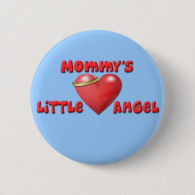Mummy's Little Angel 6 Cm Round Badge (Front)