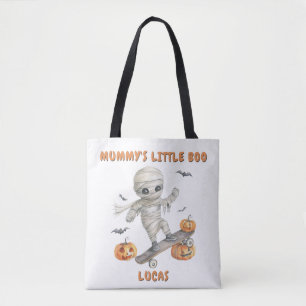Mummy's LIttle Boo Mummy Skateboarding Tote Bag