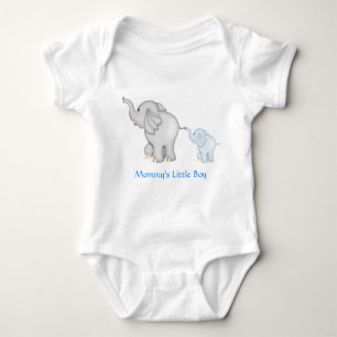 Mummy's Little Boy Elephant T-Shirt Baby Bodysuit