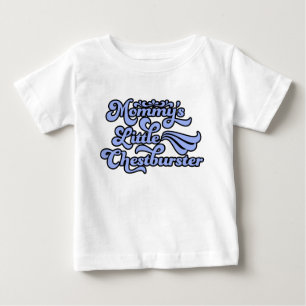 Mummy's Little Chestburster, Blue in 70's Style Baby T-Shirt