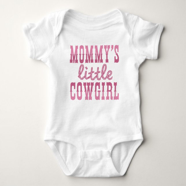 Mummy's Little Cowgirl Baby Bodysuit (Front)
