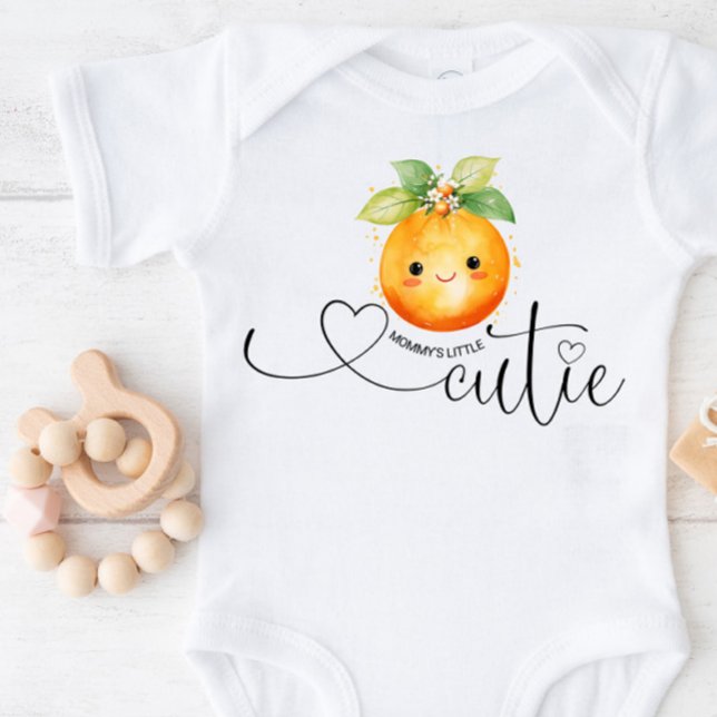 Mummy's Little Cutie Citrus Orange Baby Bodysuit (Creator Uploaded)