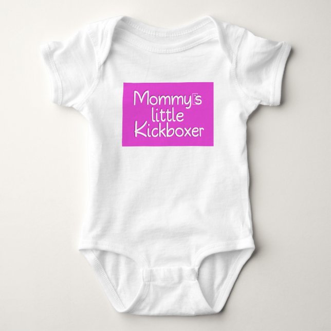 Mummy's Little Kickboxer Baby Bodysuit (Front)