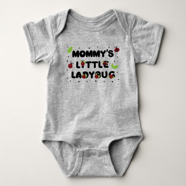 Mummy's Little Ladybug - Cute  Baby Bodysuit (Front)