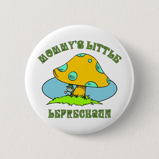 Mummy's Little Leprechaun 6 Cm Round Badge (Front)