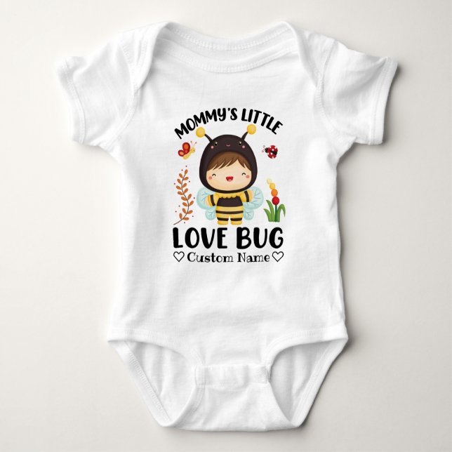 Mummy's Little Love Bug Baby Bodysuit (Front)