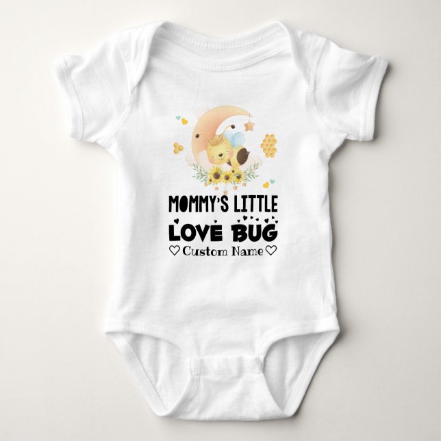 Mummy's Little Love Bug Baby Bodysuit (Front)