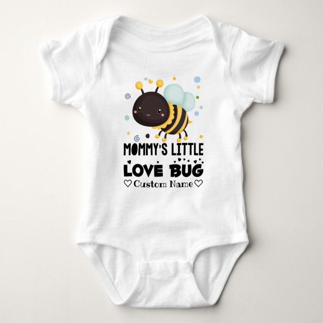 Mummy's Little Love Bug Baby Bodysuit (Front)
