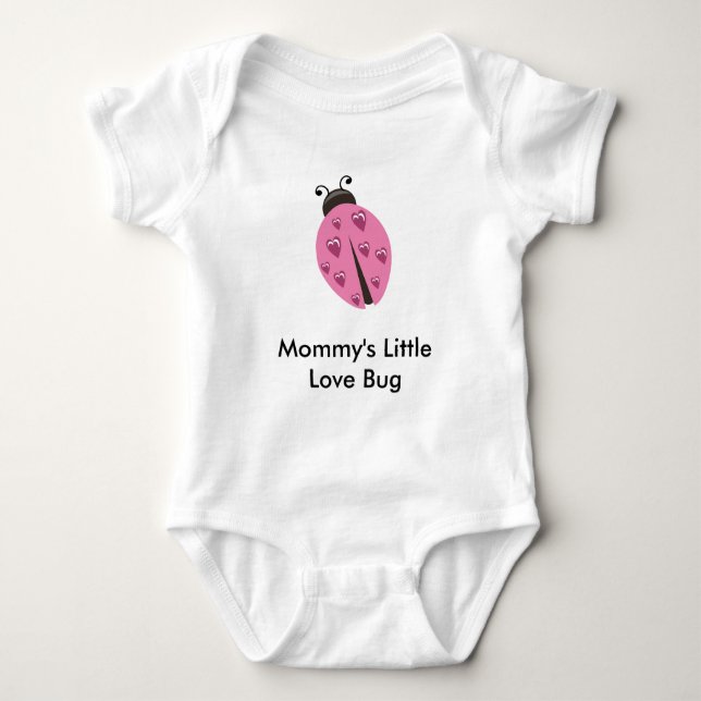 Mummy's Little Love Bug Infant Baby Bodysuit (Front)