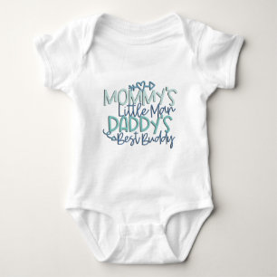 Mummy's Little Man Daddy's Best Buddy Baby Bodysuit