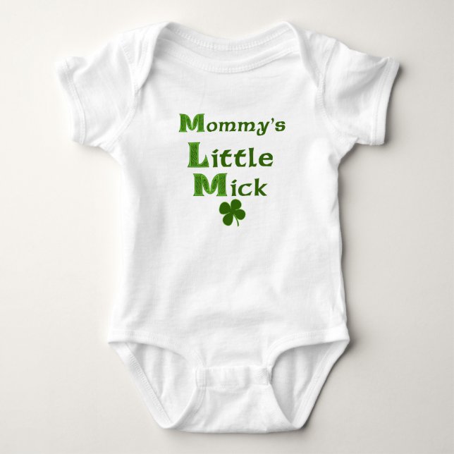 Mummy's Little Mick Funny Irish Baby Shirt (Front)