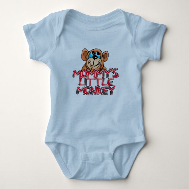 Mummy's Little Monkey Baby Bodysuit (Front)