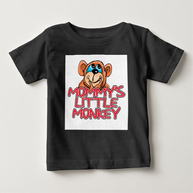 Mummy's Little Monkey Baby T-Shirt (Front)