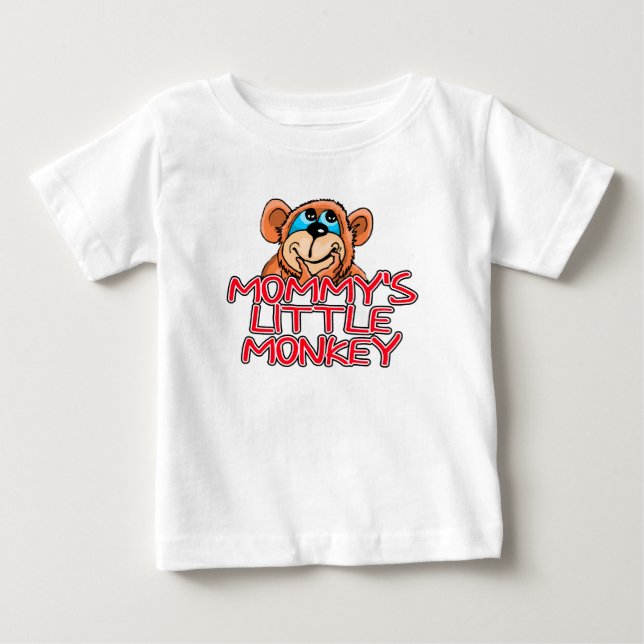 Mummy's Little Monkey Baby T-Shirt (Front)