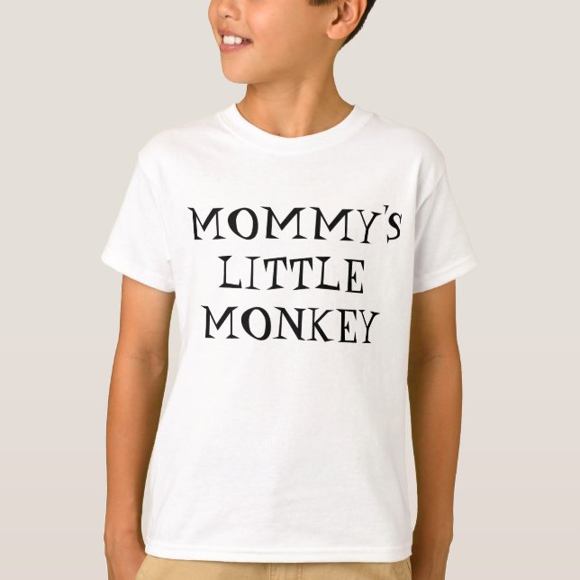 Mummy's Little Monkey -- Emoji T-Shirt (Front)