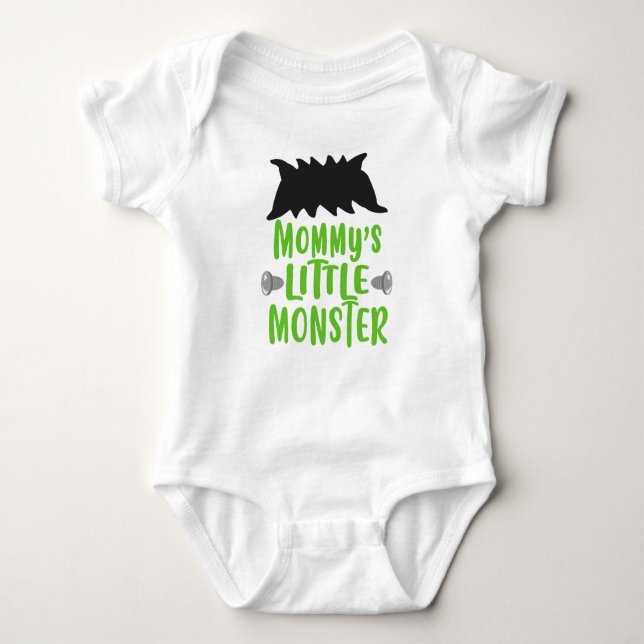 Mummy's Little Monster Halloween Baby Bodysuit (Front)