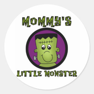 Mummy's Little Monster T-shirts and Gifts Classic Round Sticker
