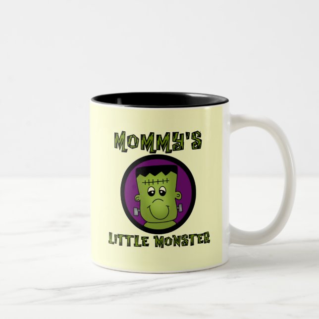 Mummy's Little Monster T-shirts and Gifts Two-Tone Coffee Mug (Right)