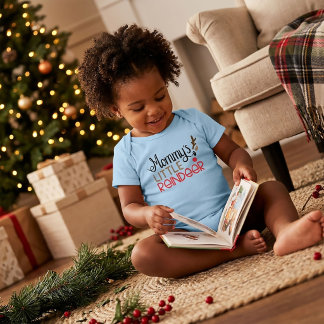 Mummy's Little Reindeer Christmas Baby Bodysuit