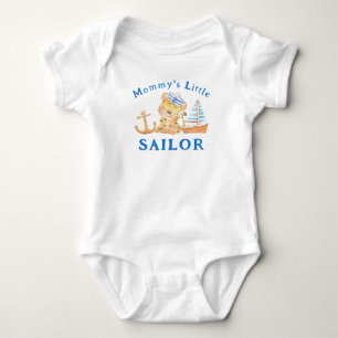 Mummy's little sailor nautical marine baby tiger bodysuit