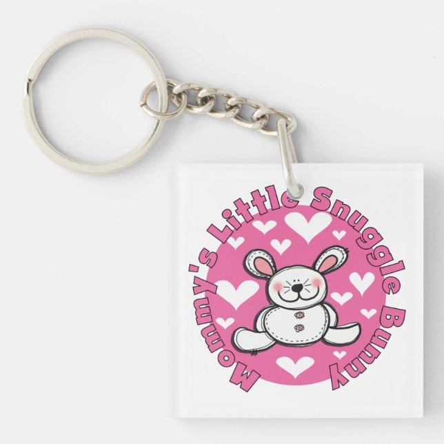 Mummy's Little Snuggle Bunny Key Ring (Front)