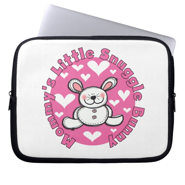 Mummy's Little Snuggle Bunny Laptop Sleeve (Front)