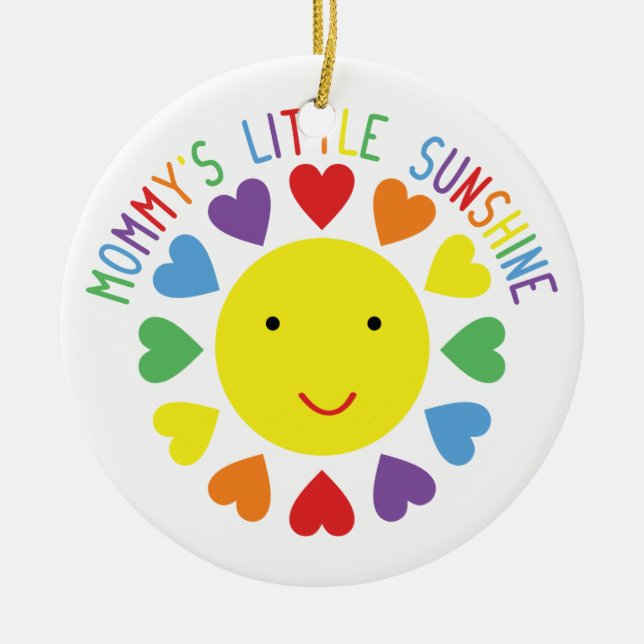 Mummy's Little Sunshine Ceramic Tree Decoration (Front)
