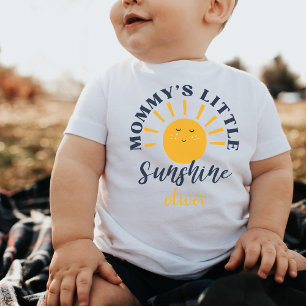 Mummy's Little Sunshine Custom Funny Gift Newborn Baby T-Shirt