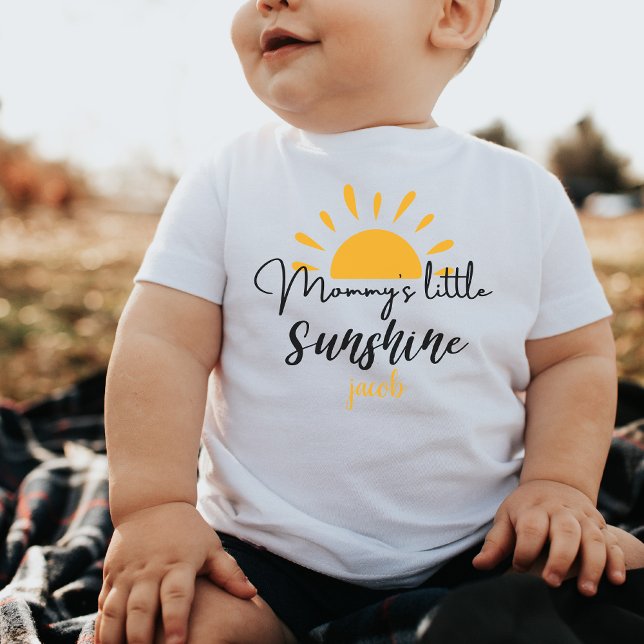 Mummy's Little Sunshine Custom Funny Gift Newborn Baby T-Shirt (Creator Uploaded)