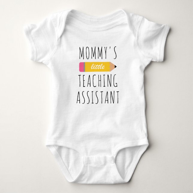Mummy's Little Teaching Assistant Teacher Mum Baby Bodysuit (Front)