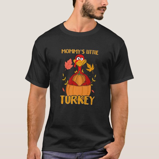 Mummy's Little Turkey Family Matching Mum Thanksgi T-Shirt (Front)