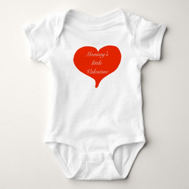 Mummy's Little Valentine Kids T-Shirt Baby Bodysuit (Front)