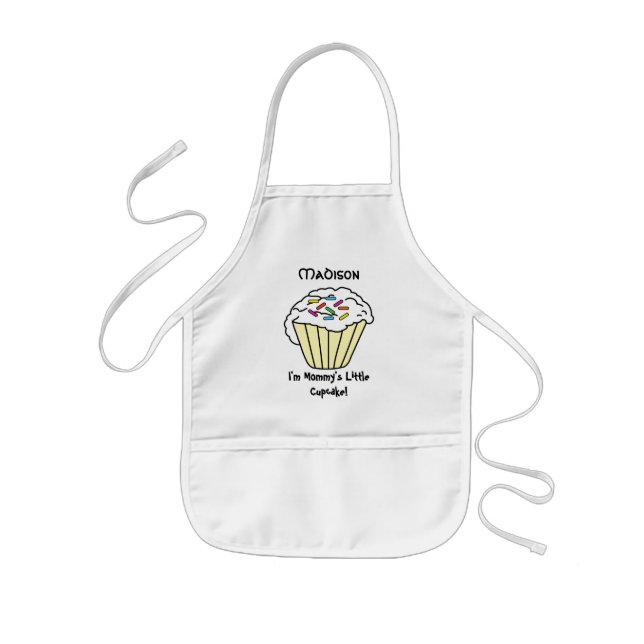 Mummy's Little Yellow 🧁 Cupcake Kids Apron (Front)