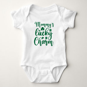 Mummy's Lucky Charm St Patrick's Day Baby Bodysuit