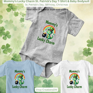 Mummy's Lucky Charm St. Patrick's Day T-Shirt & Baby Bodysuit