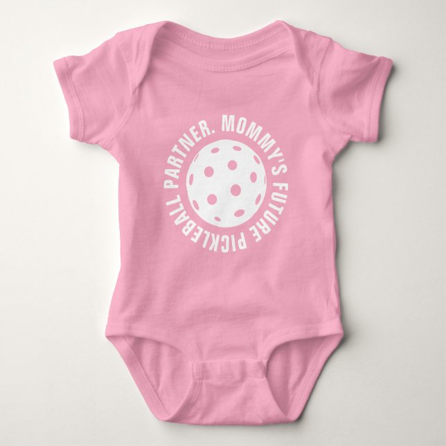 Mummy's pickleball partner baby bodysuit (Front)