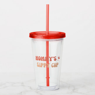 Mummy's Sippy Cup - Funny Wine Labels for New Moms
