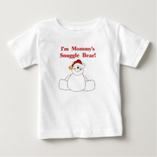 Mummy's Snuggle Bear Mummy Christmas Baby T-Shirt