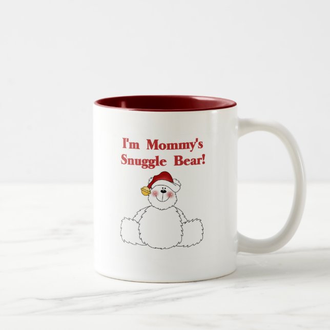 Mummy's Snuggle Bear T-shirts and Gifts Two-Tone Coffee Mug (Right)