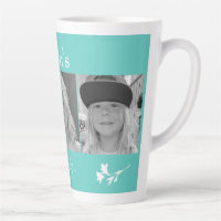 Mum's Angels Collage Photo Turquoise White Floral