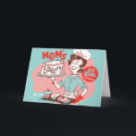 Mum's Bakery Retro Mother's Day Card<br><div class="desc">Is your mum an awesome baker? Can she whip up a batch of scrumptious cupcakes in the blink of an eye? Then this card is for her! Based on midcentury-styled illustrations, this original design by Ridge Rooms features a fun retro design for your favourite baker! And make sure to fill...</div>