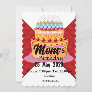 Mum's birthday invitation