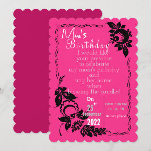 Mum's birthday invitation