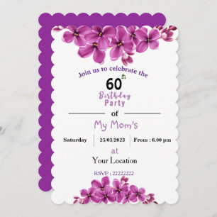 Mum's birthday invitation