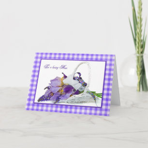 Mum's Birthday Iris Bouquet Card