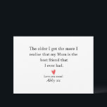 Mum's Birthday Mothers Day Gift Personalised Mum Invitation<br><div class="desc">Mum's Birthday Mothers Day Gift Personalised Mum</div>