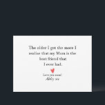 Mum's Birthday Mothers Day Gift Personalised Mum Invitation<br><div class="desc">Mum's Birthday Mothers Day Gift Personalised Mum</div>