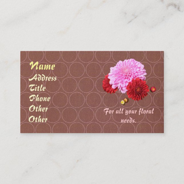 Mums Business Cards (Front)