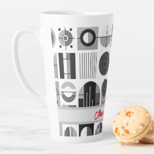 Mum's Coffee Time Contemporary Mid-century Style Latte Mug